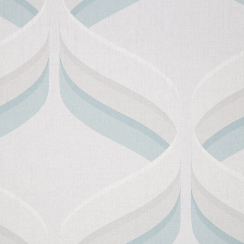 Fresco Retro Ogee Geometric Wallpaper, Sky Blue
