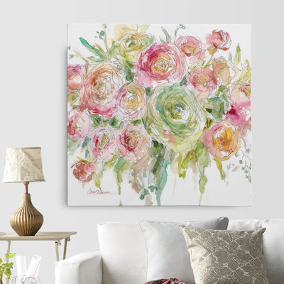 « gracieuse bouquet » par carol robinson, reproduction d’art sur toile tendue