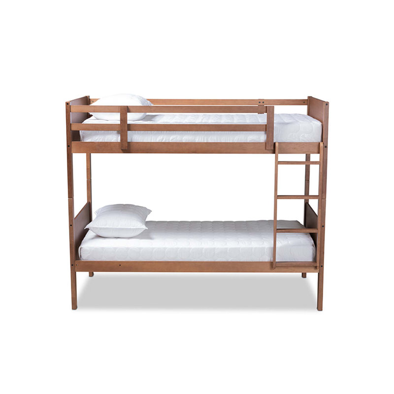 Annelise Kids Twin Bunk Bed, Walnut