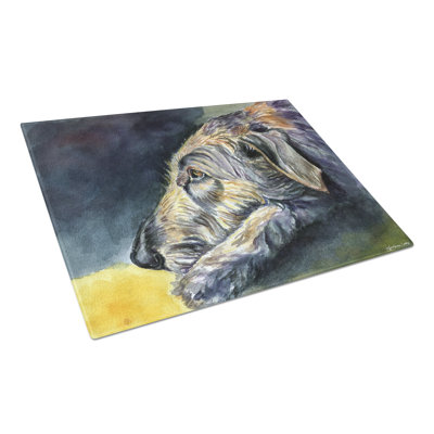 Irish Wolfhound Sleeper Glass Cutting Board