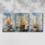 Série Sea and Shore L XXII - Ensemble de toiles tendues avec châssis Premium - Prêt à être accroché-1447926923