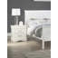 1pc Table de chevet blanche Louis Philippe