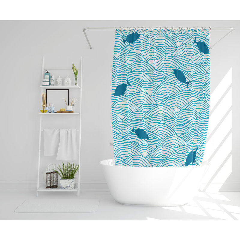 Haleigh 2 Piece Polyester Shower Curtain Set, 168cm H x 168cm W