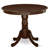 3 Piece Dining Set Contains a Round Dining Room Table with Pedestal and 2 Wood Seat Chairs, Mahogany-263261252-263261251