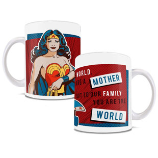 Wonder Woman - Mère - Tasse en céramique sous licence officielle - Maman, grand-mère, fête des mères