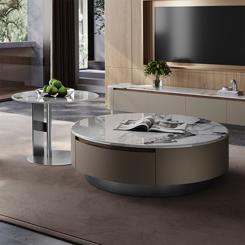 Table ronde légère et luxueuse
