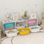 Rangement pour jouets pour enfants avec 6 bacs en plastique amovibles
