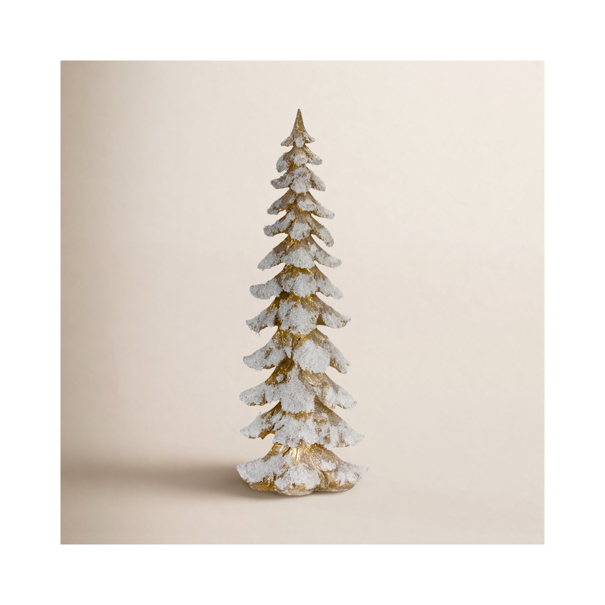 Resin Tree, 25.75" H x 9" W x 7" D, Gold