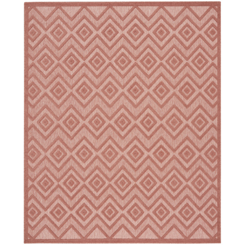 Tapis intérieur / extérieur à motif de losanges / intérieur fondé Select Foundry Select, Rectangle 9 pi x 12 pi