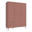 HARLLSON 3 Door Manufactured Wood Wardrobe-1804152770