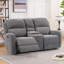 Causeuse inclinable manuelle 70 po de largeur avec console centrale