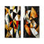 Ensemble de 2 pièces d'art abstrait noir et jaune III-1978121568-1978121572