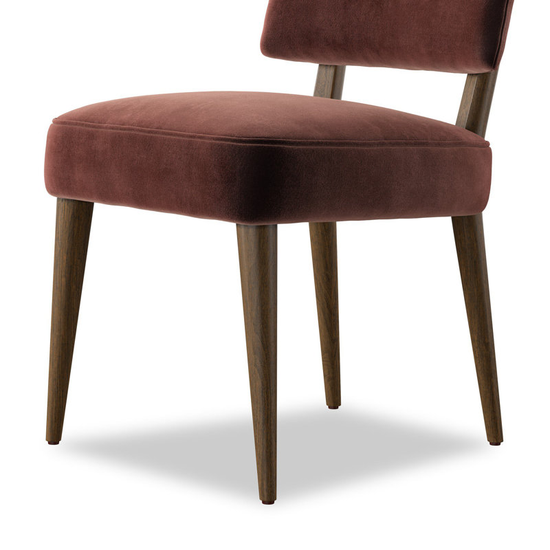 Orville Dining Chair-Cambric Ivory, Surrey Plum