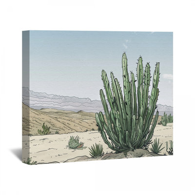 Cactus sur toile tendue - Décoration murale nature