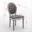 Faux Leather Upholstered Dining Chair Set with Nailed Head,  Tufted Back-1068963017