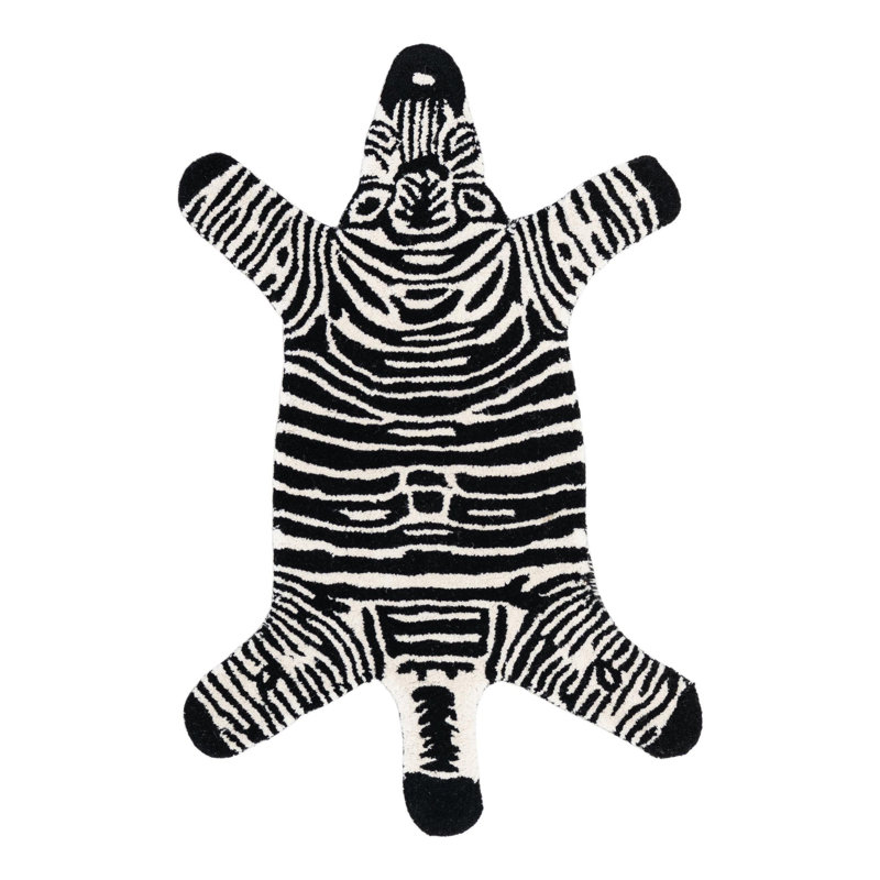 Unique Loom Zebra Playtime Kids Wool Rug, Novelty 2'2" x 3'1"