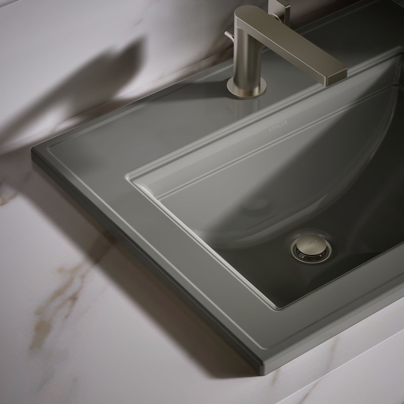 Memoirs® Stately Drop-in Bathroom Sink, Thunder Gray, Single Hole