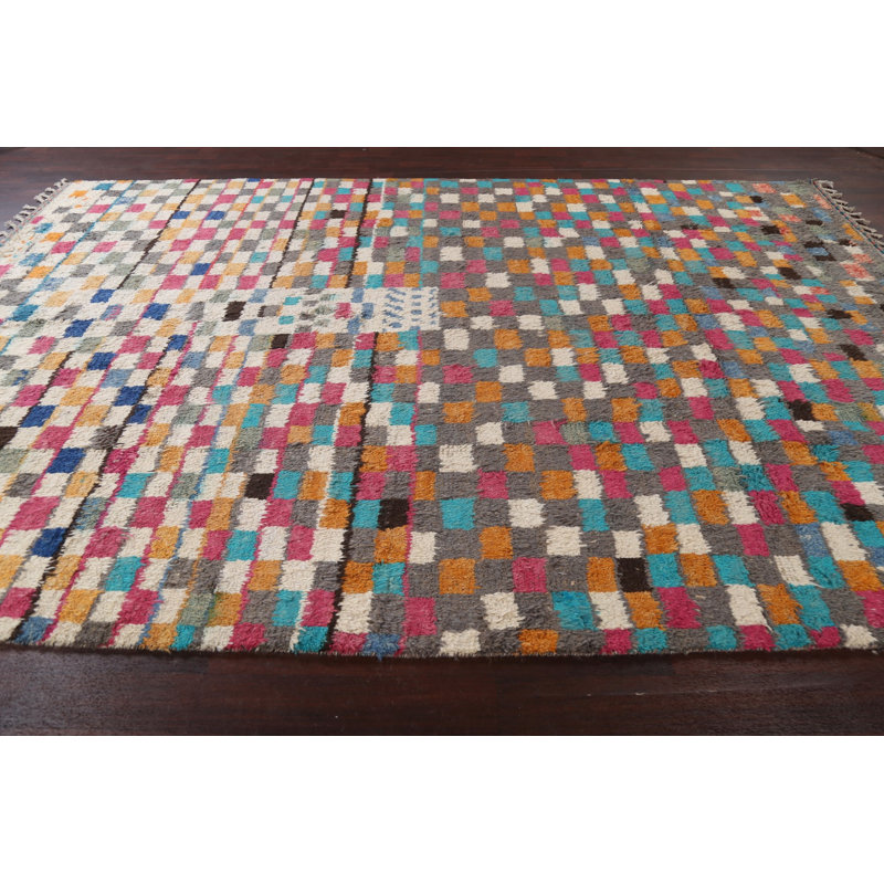 Moroccan One-of-a-Kind 8'9" X 12'10" Wool Area Rug in Multicolor