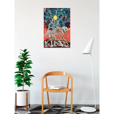 «ACHETER DE L'ART POUR MOINS» sous licence officielle Metallica Grand Fourche squelette rampant, affiche d'art 24 x 36 po - reproduction décorative - papier affiche - prêt à encadrer