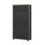 Ensemble d'armoire à chaussures mince avec 4 tiroirs rabattables, solution de rangement pour chaussures à motif grain de bois avec panneau réglable-114980903