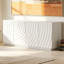 Modern 4-door Sideboard With Sculptural Wave Pattern And Storage Shelves-131076901