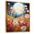 Toile avec cadre flottant or