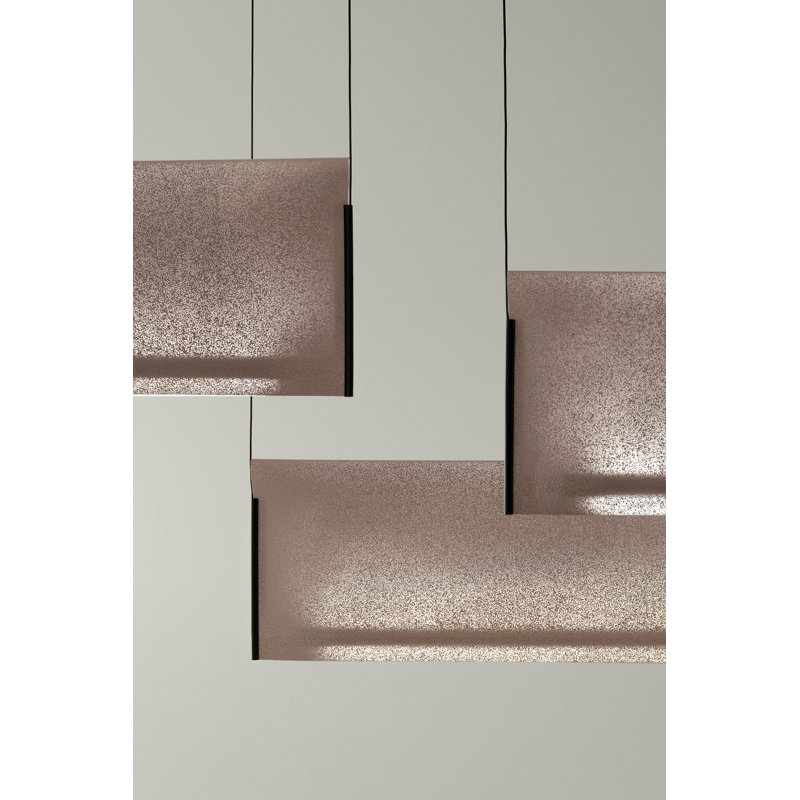 Nebra Pendant, 11.8" H x 39.4" W x 1.2" D, Taupe