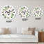 Bouquet de fleurs et de feuilles d'eucalyptus I - Horloge murale traditionnelle-1388034157