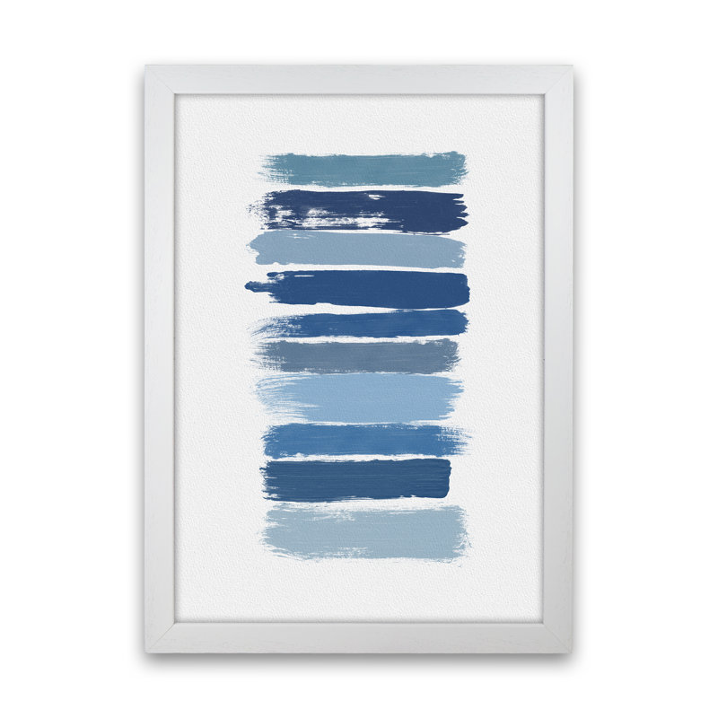 Ombre Blue by Orara - Print, White Framed, 29.7cm H x 21cm W x 3cm D