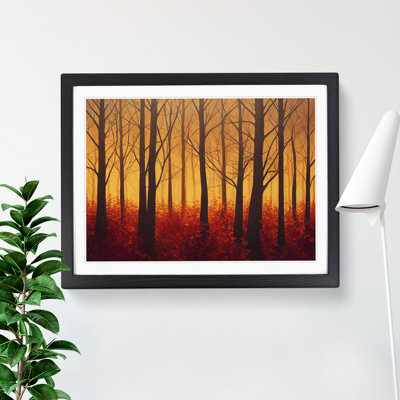 XH1022-8616X Sunset Over Autumn Forest Vol.3 - Single Picture Frame Print