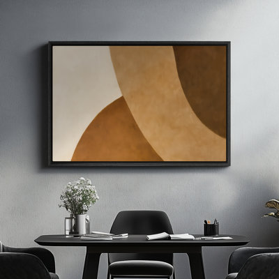 Framed Canvas Wall Art - Vintage Abstract Wall Prints for Bedroom - 16"x24"