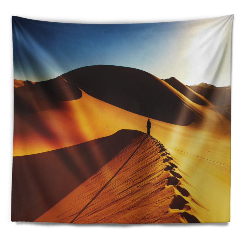 Paysage sahara désert algérie tapisserie, H 68 po x l 80 po