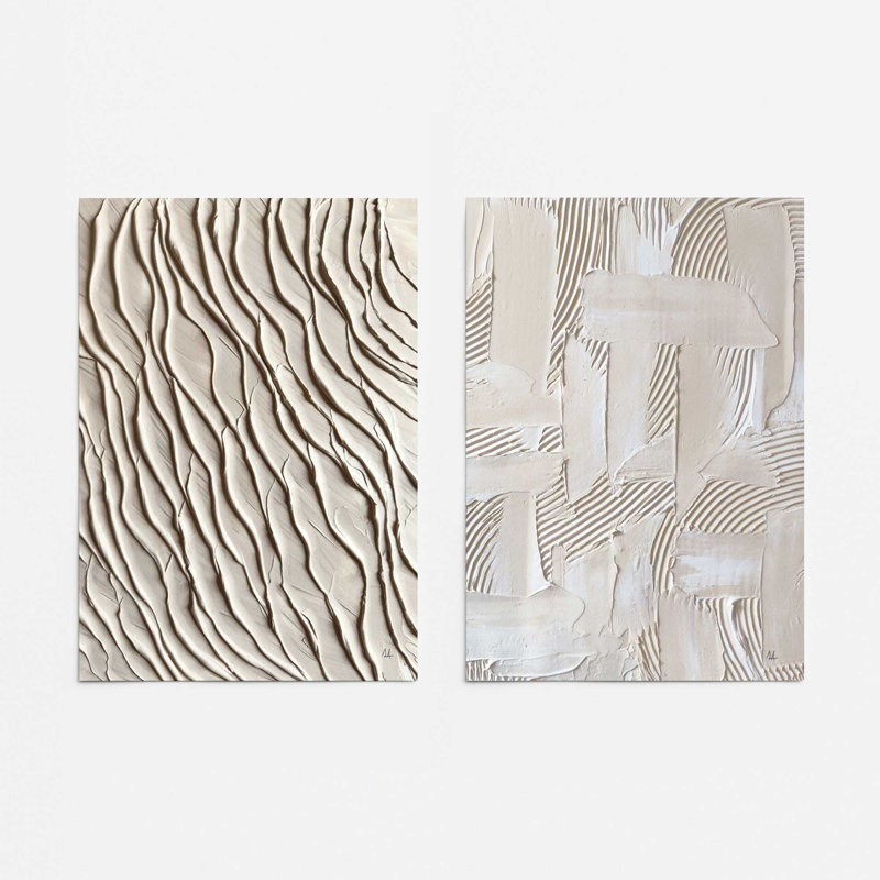 Wave Formations Duo I, ensemble de 2 impressions dans un cadre, Papier, H 24 po x l 36 po x P 0,1 po