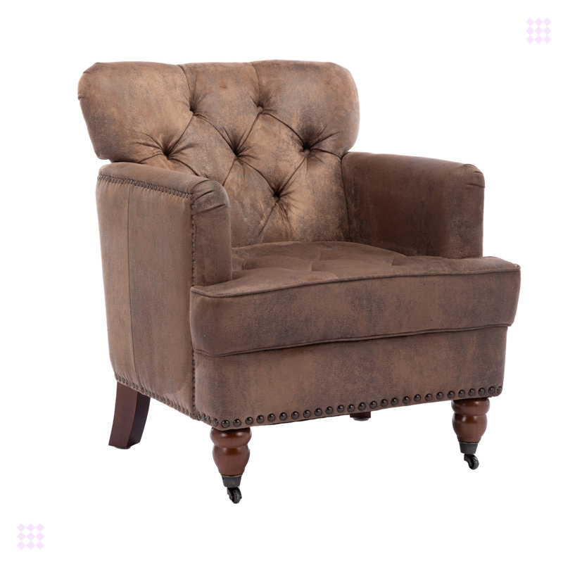 Canapé 33,37 po Demark, Tissu brun