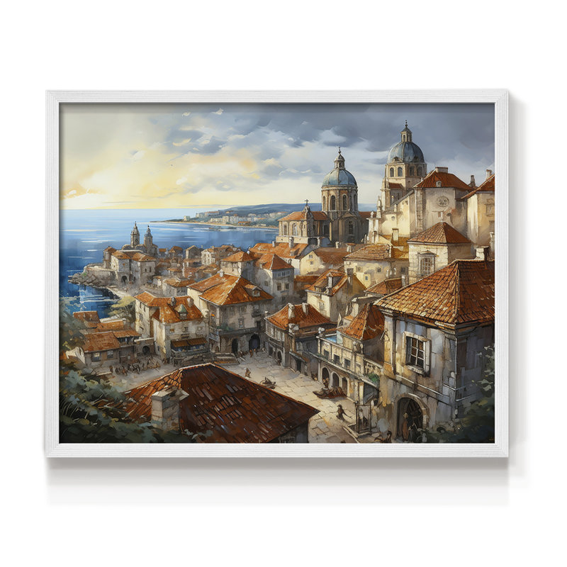 Landscape Series-LXXVIII -Framed Print - Restickable, H 8 po x l 10 po, Blanc