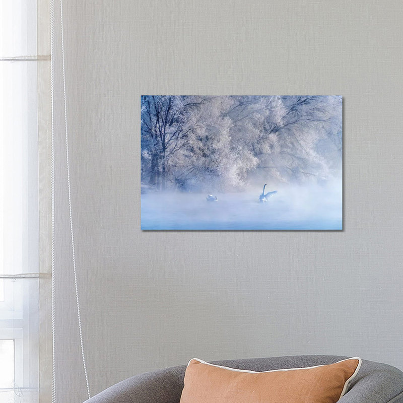 Swan Lake - Wrapped Canvas Painting, 66.04 cm H x 45.72 cm W