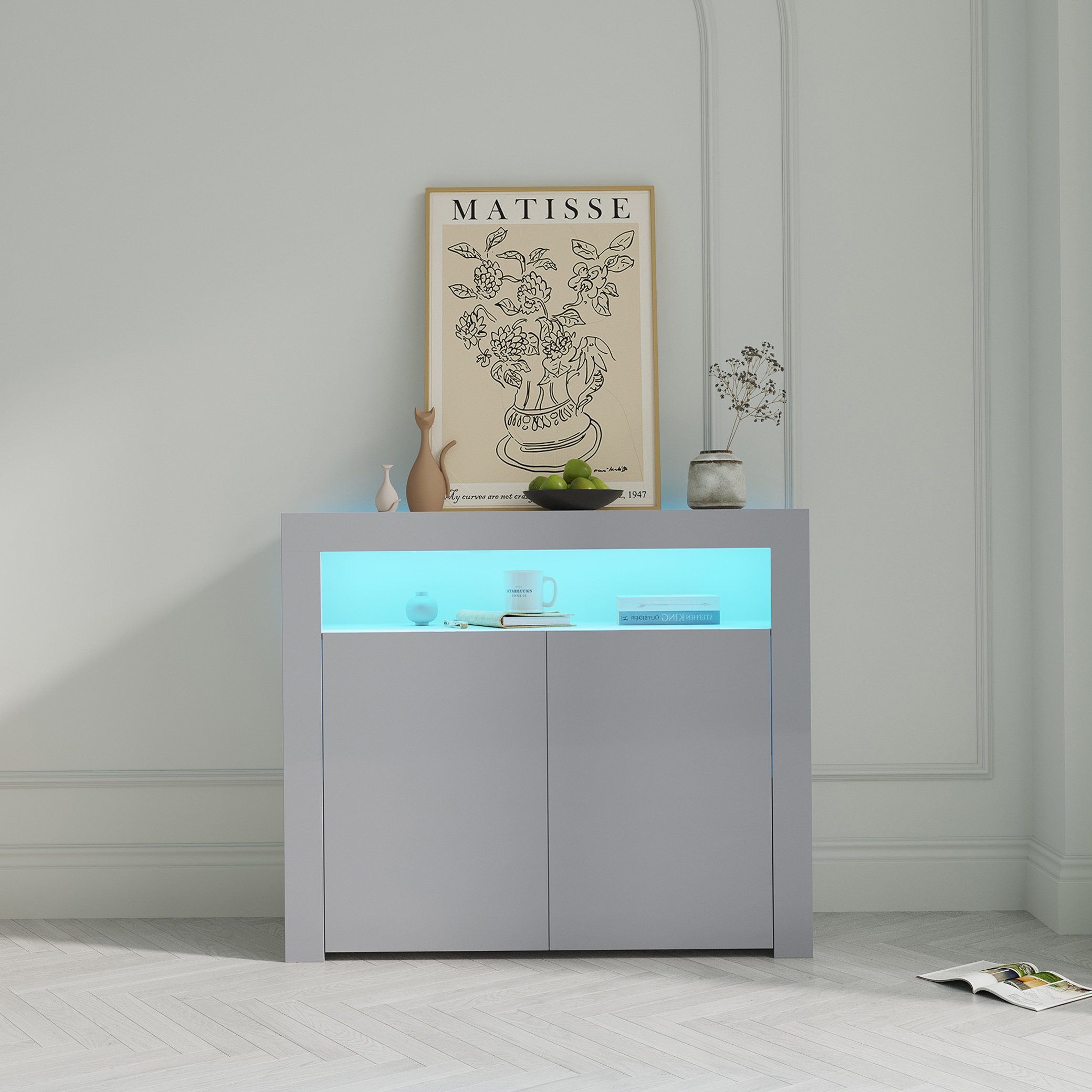 Wrought Studio Daniello Wooden Storage Display TV Stand for TVs