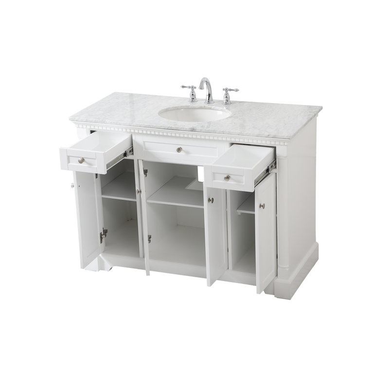 Ensemble de meuble-lavabo simple 48 po Clarence, Blanc