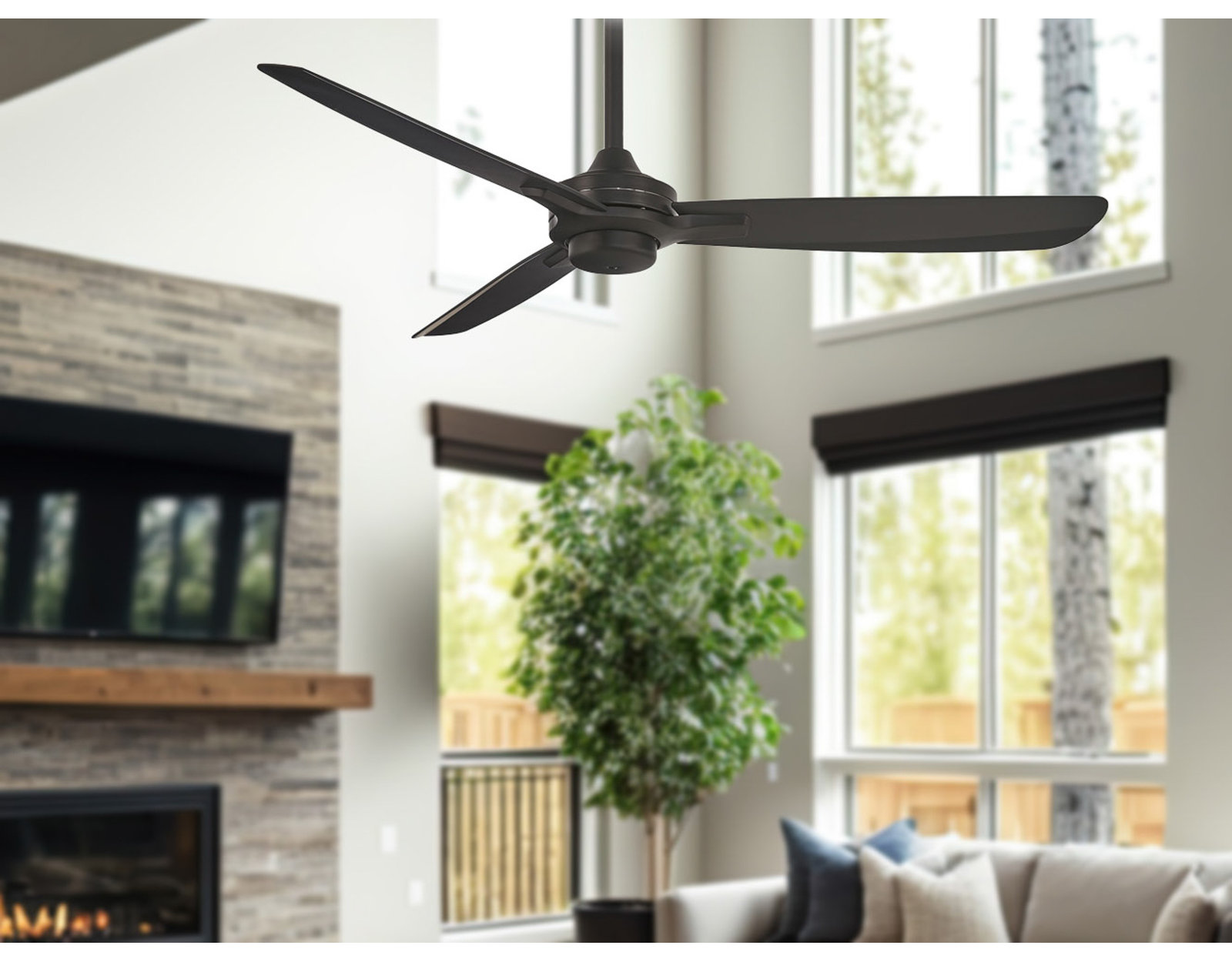 Rudolph 52" Ceiling Fan, Coal