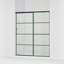 Elate Sliding Shower Door, 70-1/2" H x 56-1/4 - 59-5/8" W, With 1/4" Thick Crystal Clear Glass With Rectangular Grille Pattern-300507501