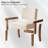 Set Of 2 Beige Suede Cushioned Solid Wood Armchairs
