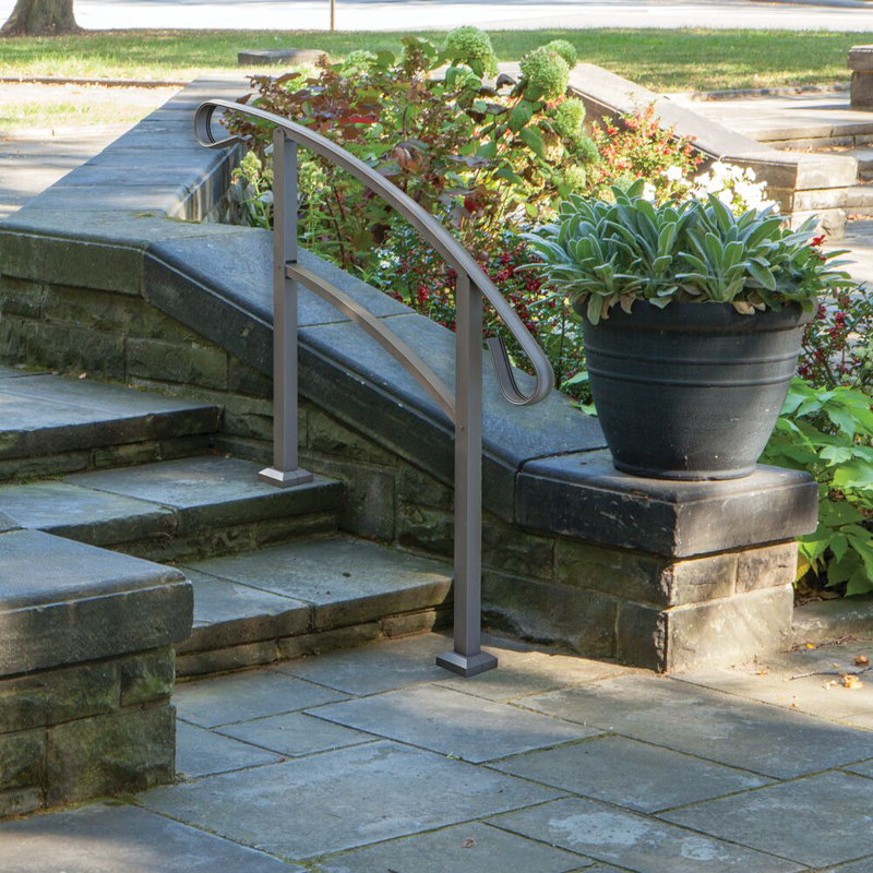Handirail 3-Step Aluminum Rail Kit, Aged Bronze