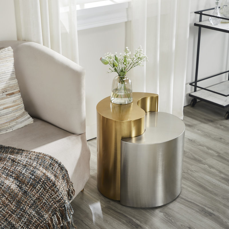 Table basse Addington, Or et argent