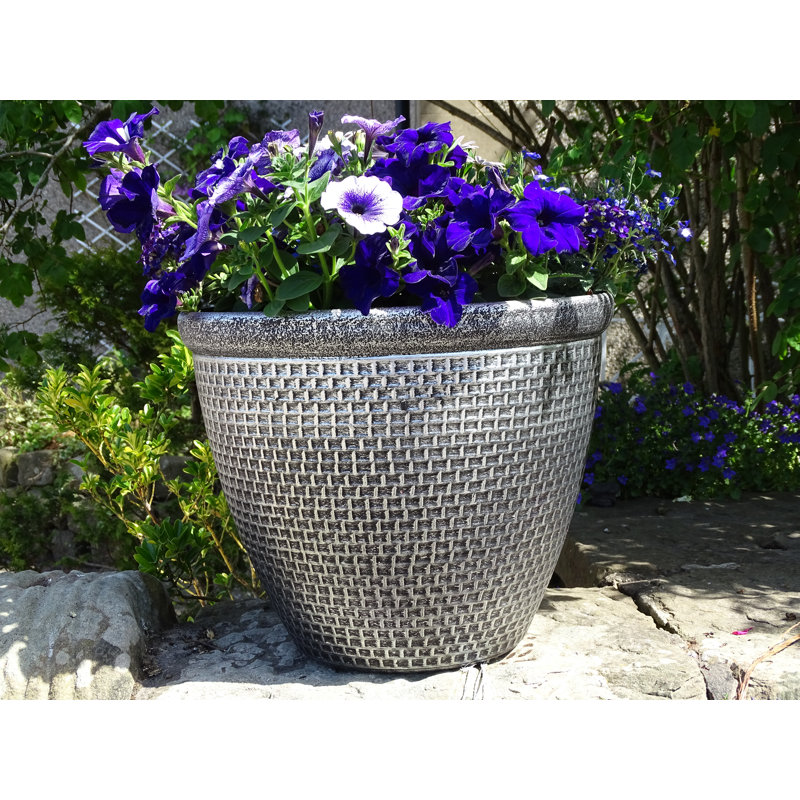 Hamish Pot Planter, Silver, 33cm H x 41cm W x 41cm D