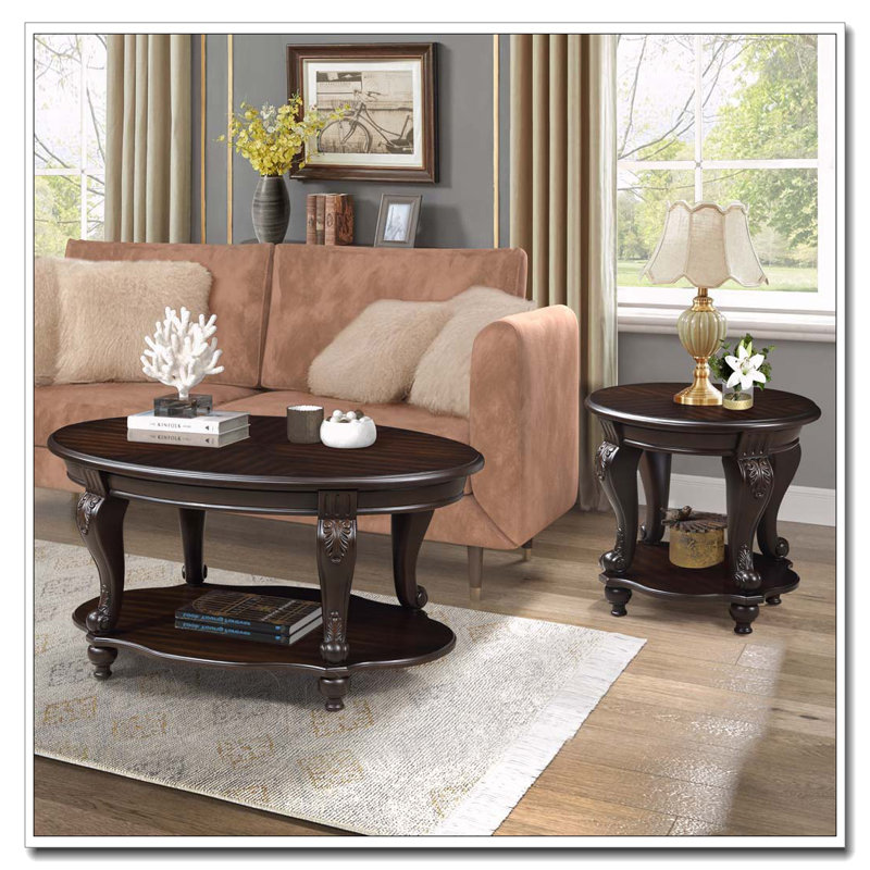 Table de bout ronde 22 po, Espresso