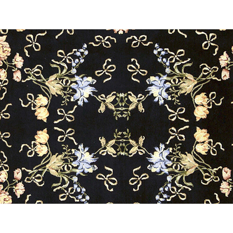 Hand Knotted Area Rug in Black