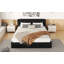 Grand lit plateforme tapissier-337960647