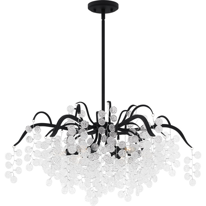 Lustre à 6 lumières Keasha, Noir