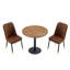 Ensemble de table de salle à manger pour 2 personnes avec table ronde de 31,5 po et 2 chaises rembourrées-115678506