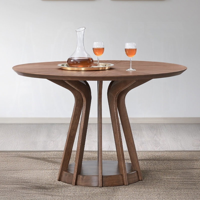 Curland Round Dining Table Set, Gray